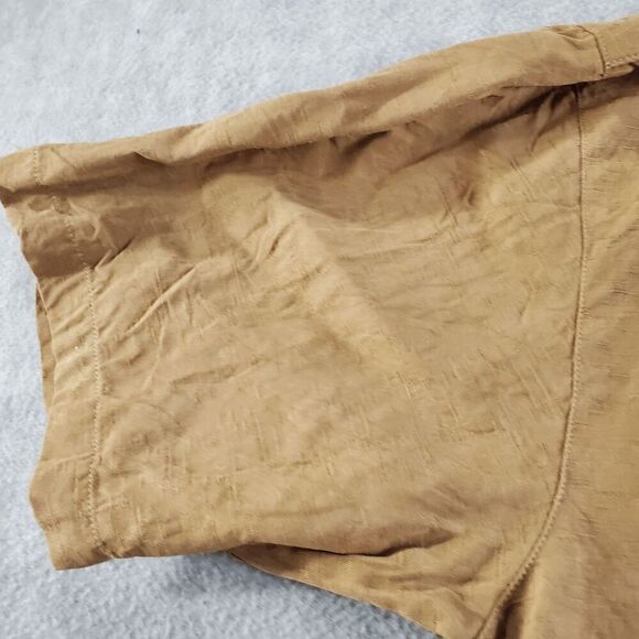 Tommy Bahama Shirt Mens XL Tan Silk Short Sleeve Paradise Spirits Button Down - Picture 5 of 13